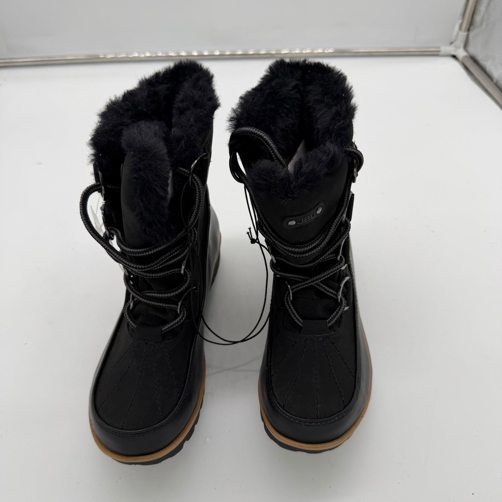 JBU Jambu Womens Black Faux Fur Trim Winter Duck Boots 1344491 US 6 New